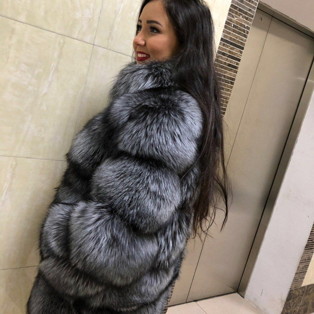 FINAL PRICE Genuine Silver Fox fur coat - Picture 4 of 6